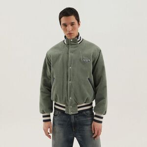 1989 STUDIO Men's Corduroy Varsity Jacket Men GREEN Outerwear